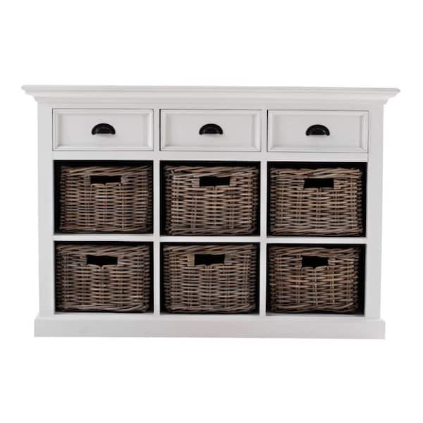 HomeRoots Amelia White Painted Buffet Solid Wood