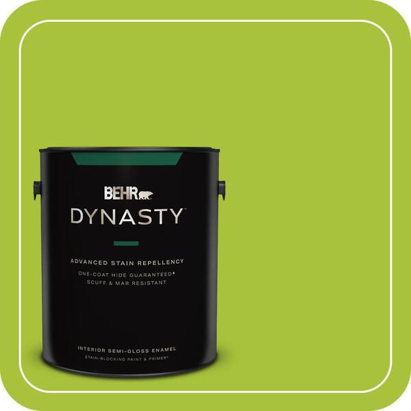 1 gal. #S-G-410 Green Crush Semi-Gloss Enamel Interior Stain-Blocking Paint & Primer