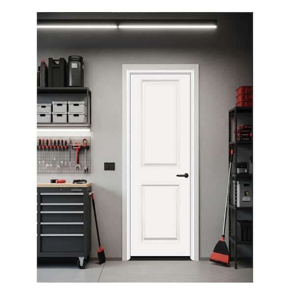 Steves & Sons 32 in. x 96 in. 2P Sqtp LHIS Primed Composite 20Min
