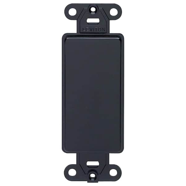 Leviton Decora 1-Gang Black Nylon Wall Plate Adapter Insert(1-Pack) 80414-E