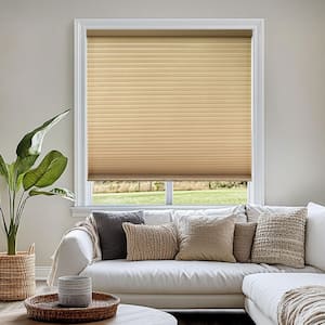 Cut-to-Size Morning Croissant Cordless Light Filtering Privacy Cellular Shades 28 x 48 in. L