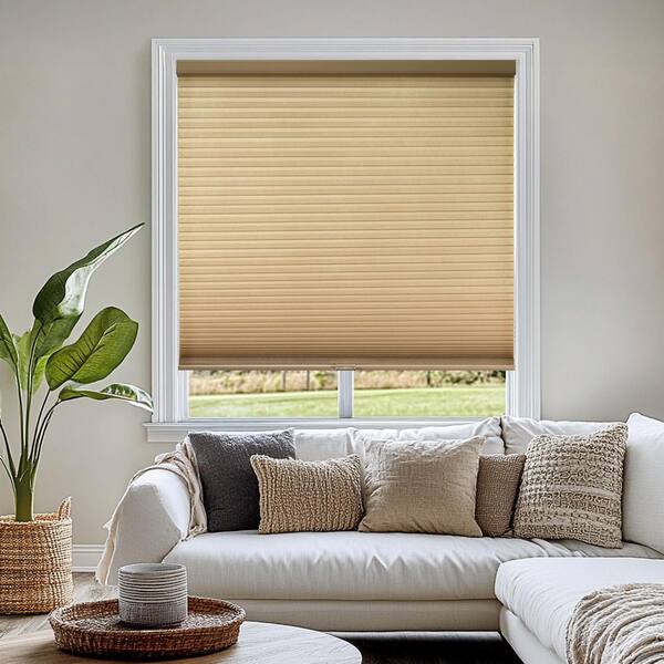 Chicology Cut-to-Size Morning Croissant Cordless Light Filtering Privacy Cellular Shades 28 x 48 in. L