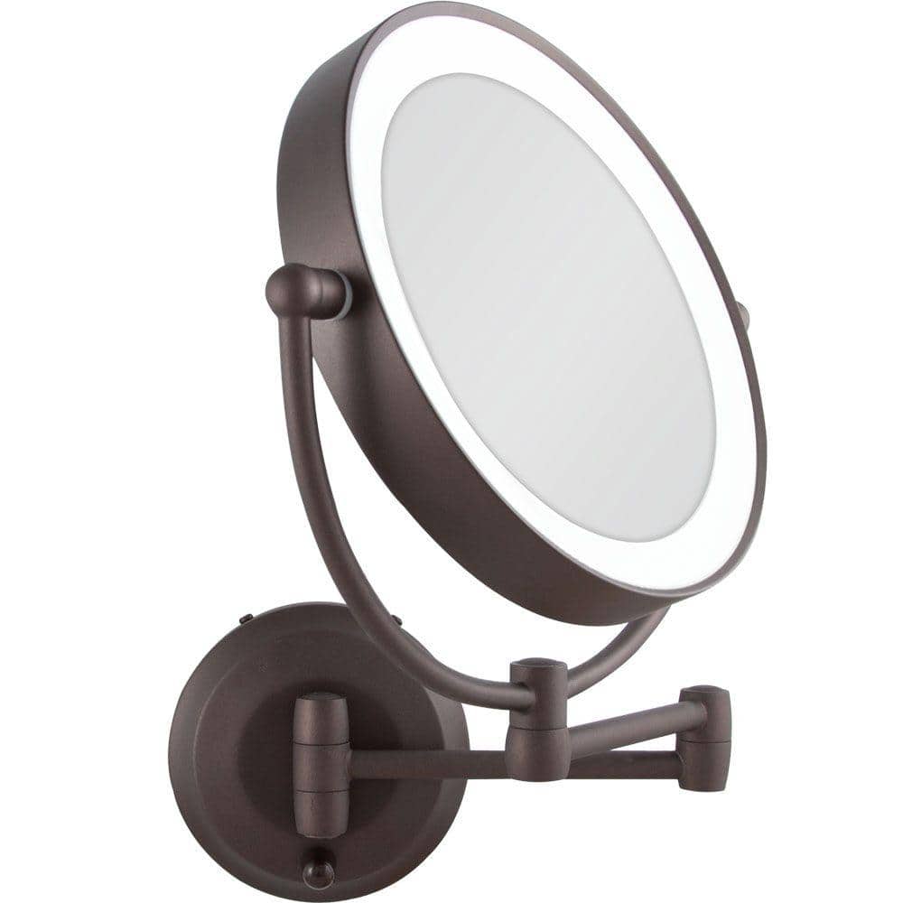 Elegant Oil-Rubbed Bronze LED Wall Mounted Magnifying Mirror