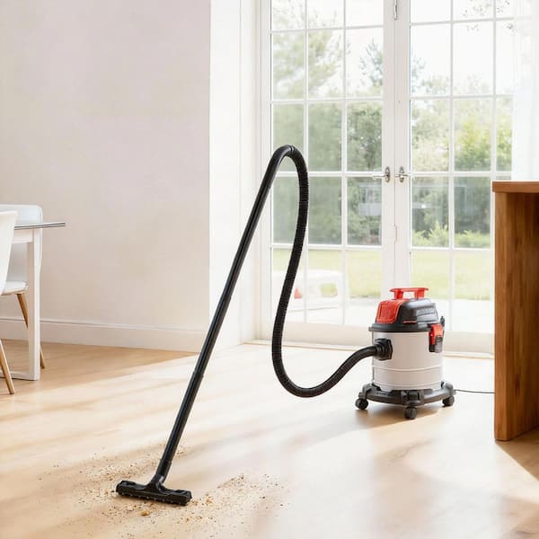 Shop Vac, 5.8 Gal. Wet Dry Vacuum, 4-Peak HP with Self-Cleaning, Dual-Filter, 900W, 1.25 in. x 7 ft. Hose, 9.8 ft. Cord