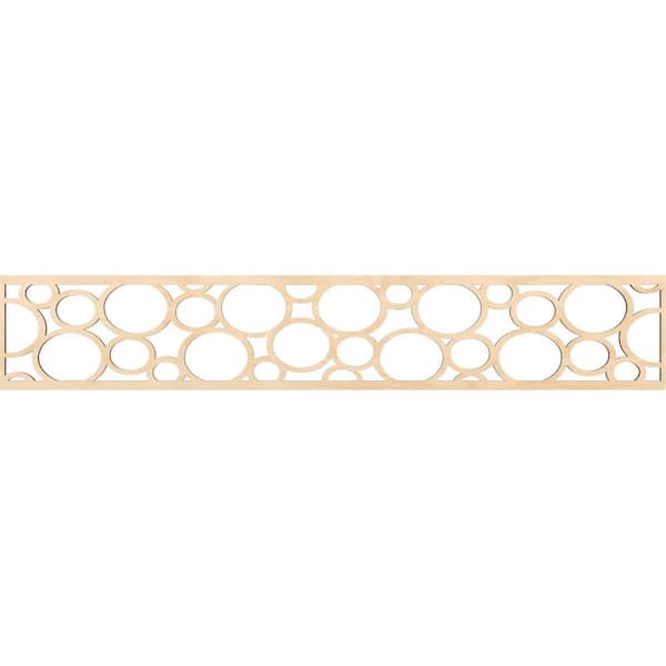 Ekena Millwork Hemingway Fretwork 0.375 in. D x 46.625 in. W x 8 in. L Birch Wood Panel Moulding