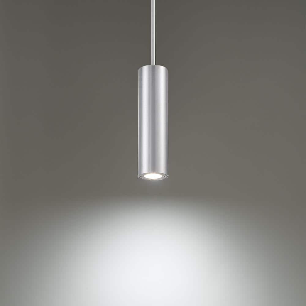 Sleek Modern 10" Brushed Aluminum LED Pendant Light, Energy Star Rated