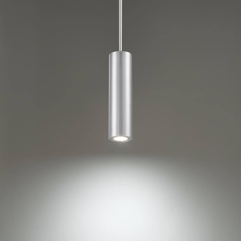 Sleek Modern 10" Brushed Aluminum LED Pendant Light, Energy Star Rated