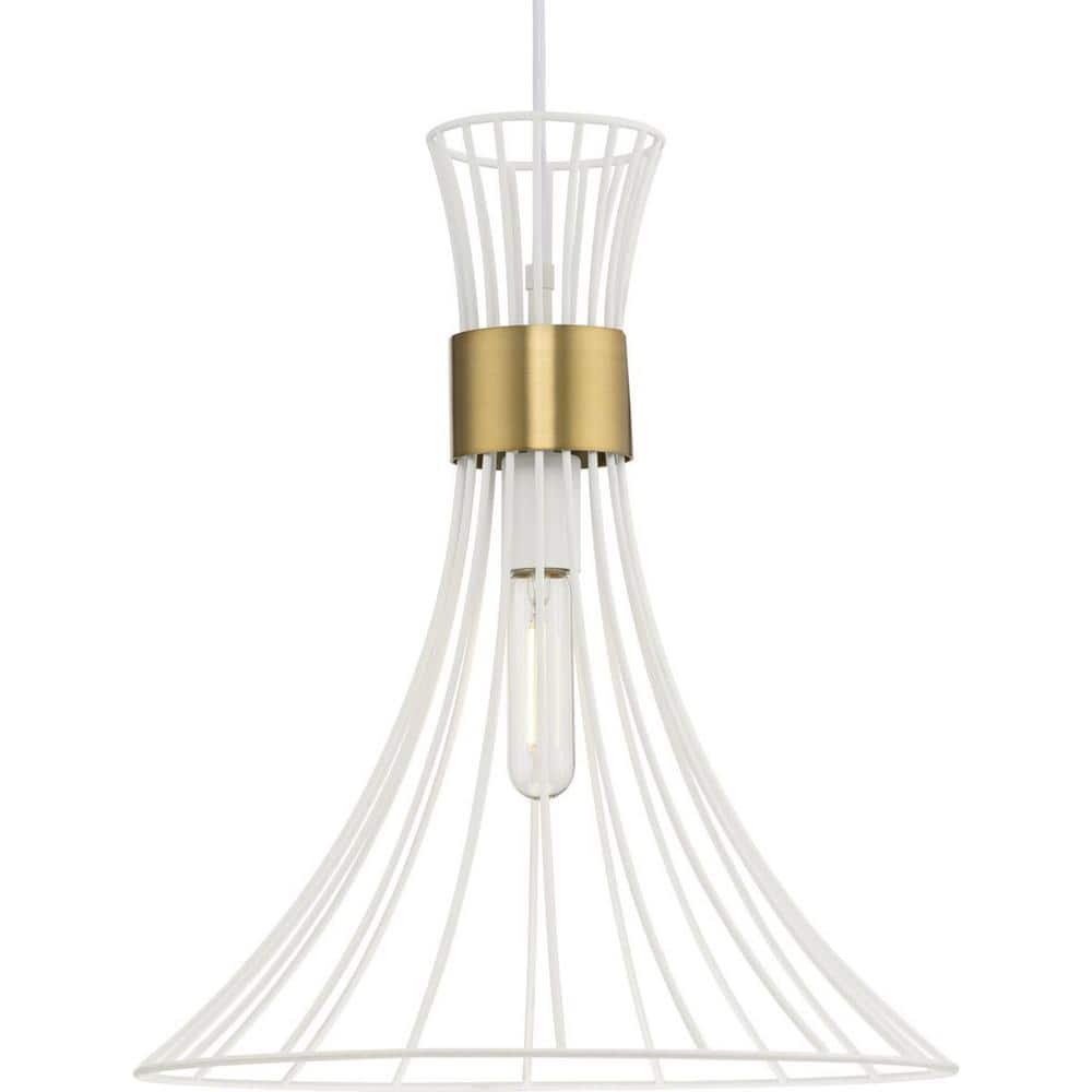 Lorin Satin White 18" Modern Glass Pendant Light