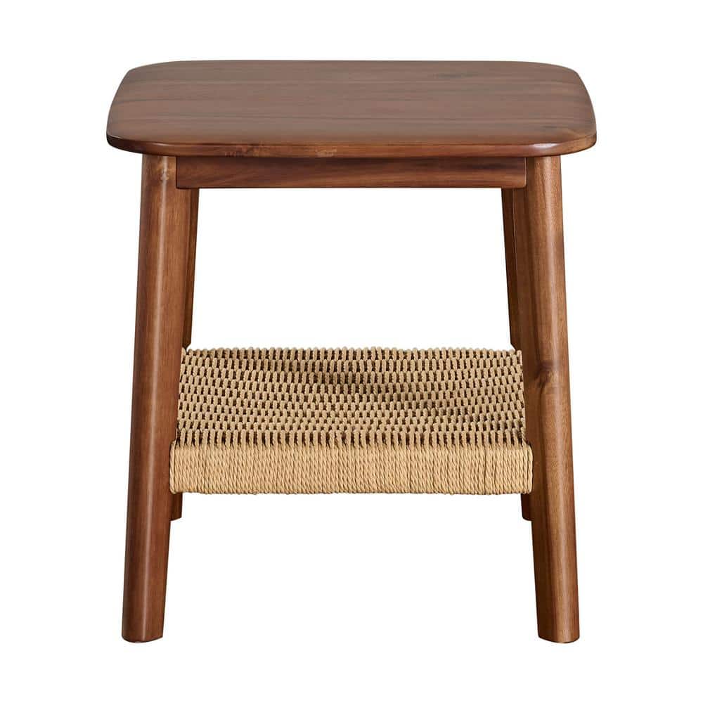Alaterre Furniture Calais End Table, Warm Chestnut