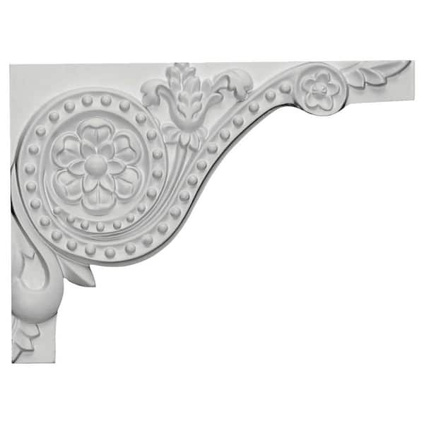 Ekena Millwork 5/8 in. x 8 in. x 5-7/8 in. Polyurethane Right Antonio Stair Bracket Moulding