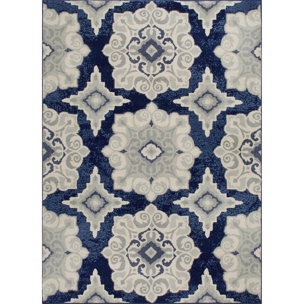 Home Dynamix Tremont Navy Blue/Ivory 2 ft. x 3 ft. Indoor Area Rug 5N