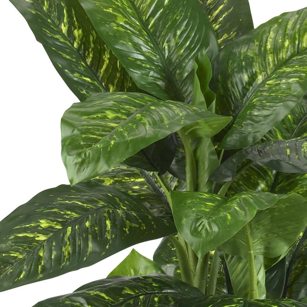 5' Green Dieffenbachia Silk Potted Floor Plant