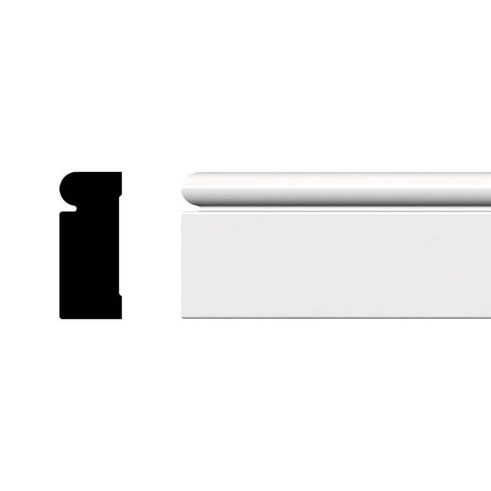 1.625'' x 96'' White PVC Brick Moulding