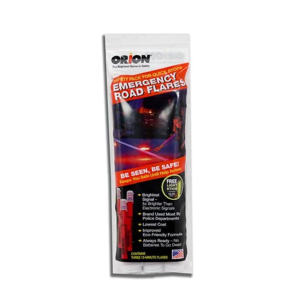 Orion Safety Products 15-Minute Emergency Flares (3-Pack)