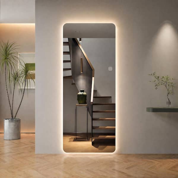 Ximuprmy 21 in. W x 65 in. H Rectangular Framed Anti-Fog Wall