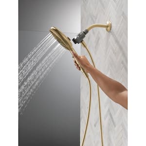 SureDock Magnetic 6-Spray Wall Mount Handheld Shower Head 1.75 GPM in Champagne Bronze