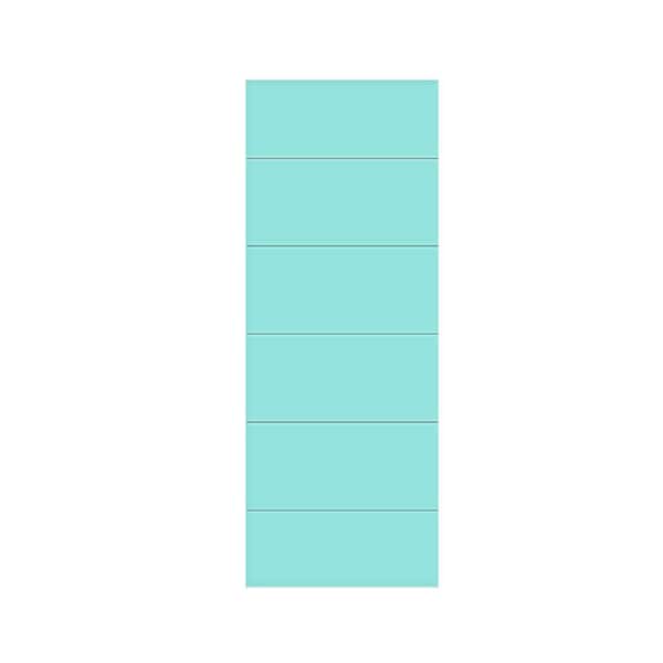 CALHOME Modern Classic 30 in. x 80 in. Mint Green Stained Composite MDF Paneled Interior Barn Door Slab