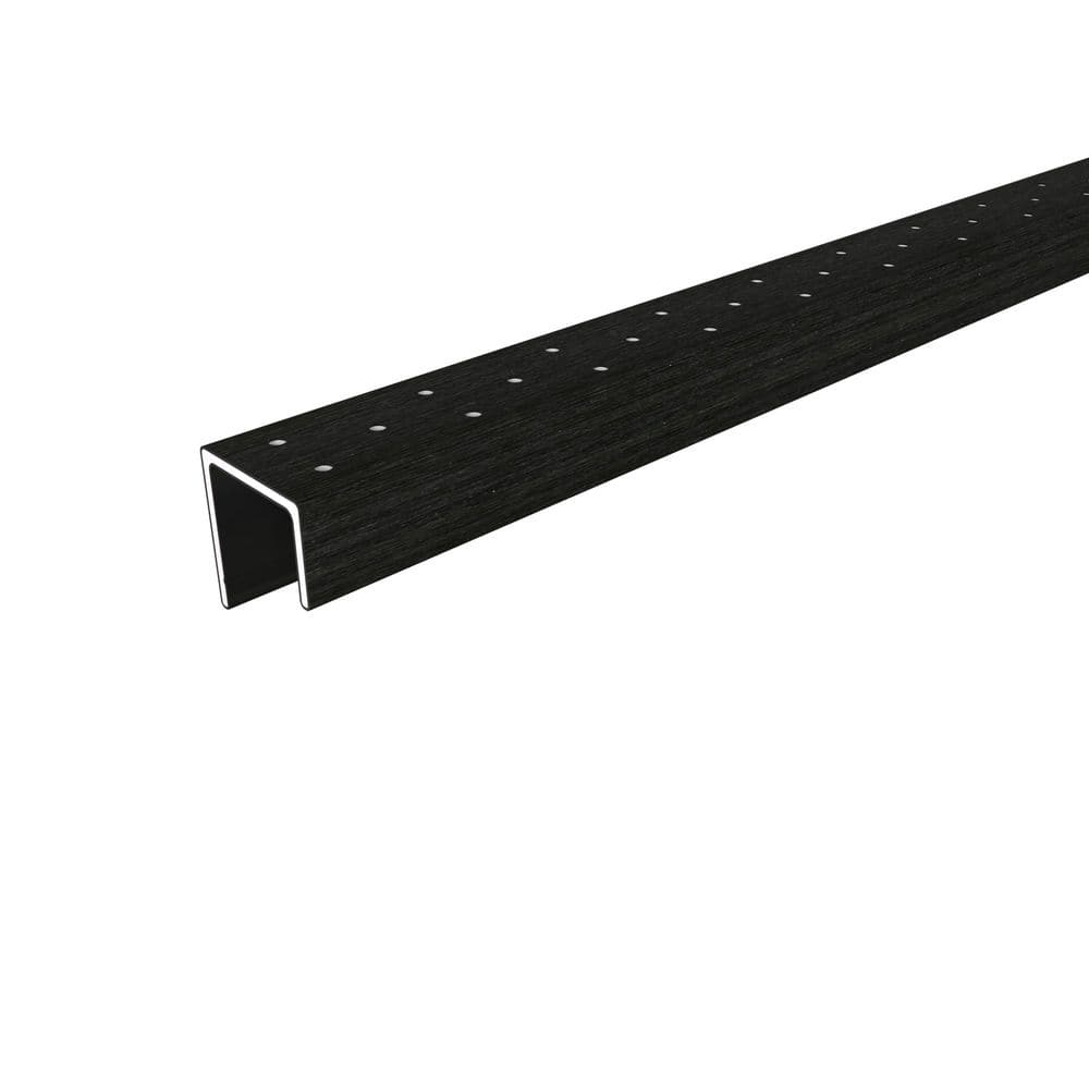 Alusions 1.63 in. x 1.5 in. x 8 ft. Indian Ebony Composite Aluminum Perforated Starting Trim for 1 in. Board price history on PriceWatchPro