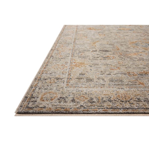 Milena Charcoal / Apricot 13 ft. x 15 ft. 10 in. Traditional Area Rug