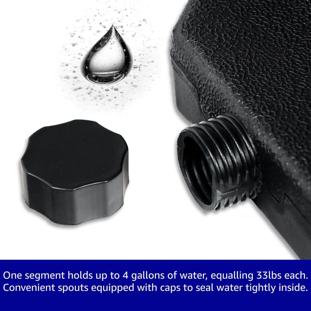 Black Resin Cantilever Umbrella Base Weight Set