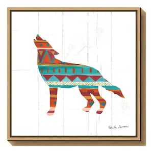 "Southwestern Vibes VI Wolf" by Farida Zaman Framed Canvas Wall Art