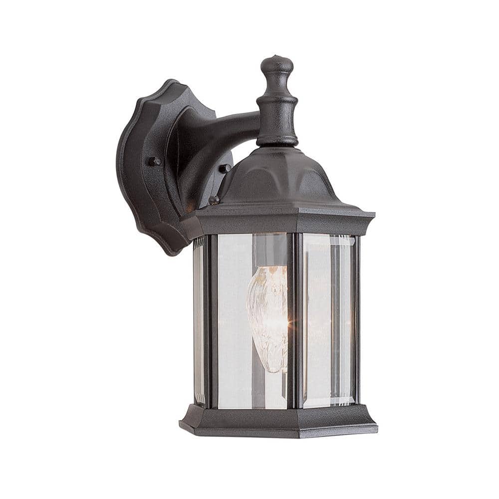 Bel Air Lighting Cumberland 1-Light Black Outdoor Wall Light Fixture ...