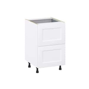 21 in. W x 24 in. D x 34.5 in. H Wallace Painted Warm White Shaker Assembled Base Kitchen Cabinet with 3 Drawers