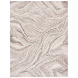 Metro Ivory/Brown 8 ft. x 10 ft. Abstract Gradient Area Rug