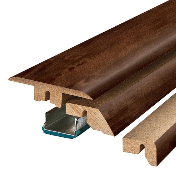 PERFORMANCE ACCESSORIES Black Bean 0.75 in. T x 2.37 in. W x 78.7 in. L Smooth Wood Look Laminate Moulding/Trim 4 in 1 Molding