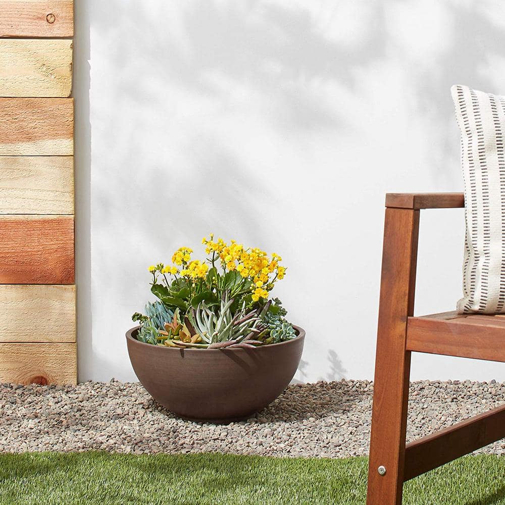 Eco-Friendly Modern Classic 3.5 Gallon Round Outdoor Planter