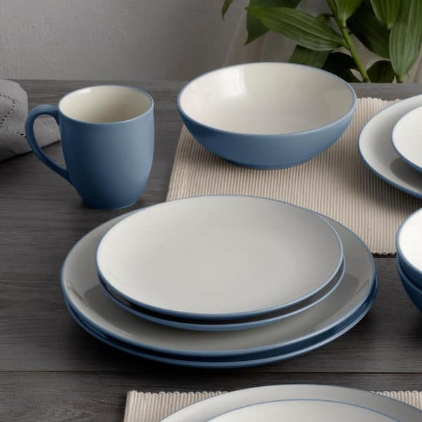 Noritake ノリタケ STONEWARE 大皿 ICEFLOWER Noritake Stoneware Iceflower Set 7 Cups 5 Dinner Plates 6 Salad