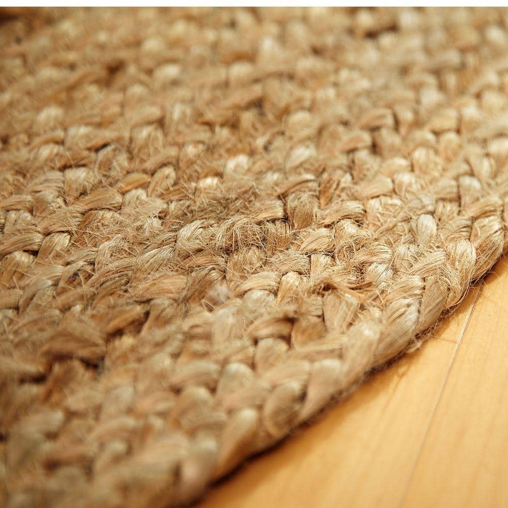 Hand-Braided Eco-Friendly Natural Jute Oval Rug 6' x 9'