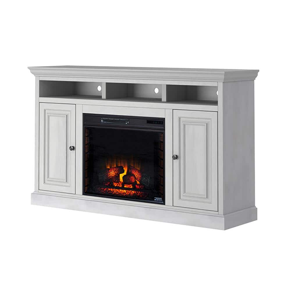 Bridgevine Home 67 in. Fully Assembled White TV Stand, Fits TV's up to