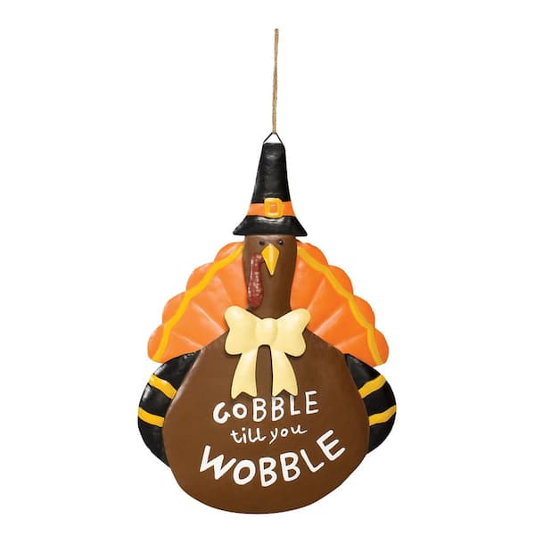 Amscan 9.75 in. x 13.75 in. Thanksgiving Hanging Turkey Sign (2-Pack)