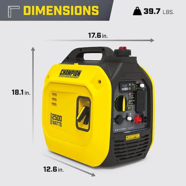 CHAMPION POWER EQUIPMENT 3400-Watt Gasoline Powered Recoil Start Portable Inverter Generator with 192 cc Engine