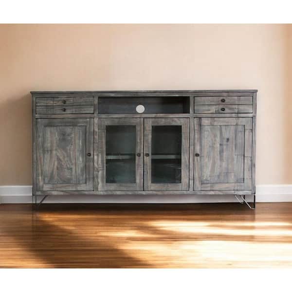 Gray TV Stand Fits TV's up to 70 in. with Shelves;Cabinet;Storage