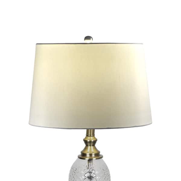 Crystal Brass Table Lamp Height 27” With Shade #freePalestine