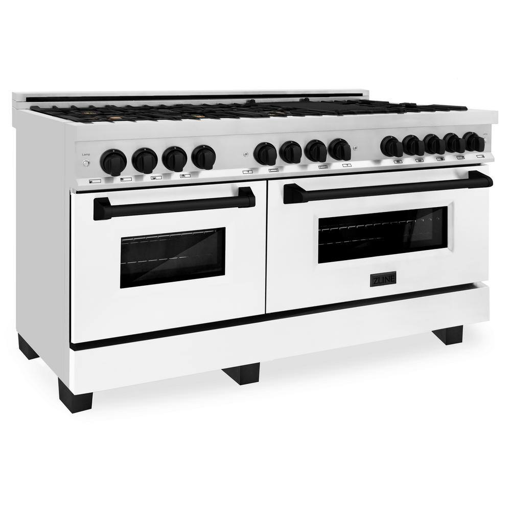 ZLINE Kitchen and Bath Autograph Edition 60 in. 9 Burner Double Oven