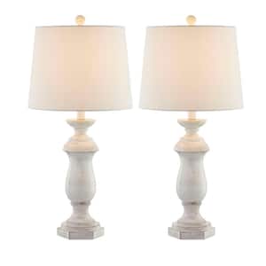 Dallas 27 " White Bedside Table Lamp (Set of 2)