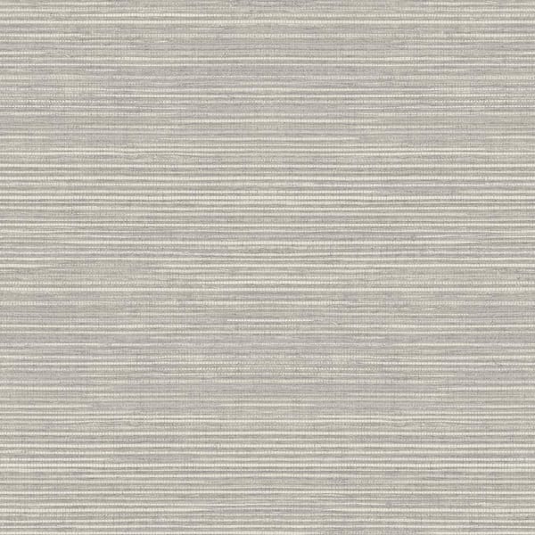 Unbranded Grasscloth Design Grey Matte Finish Vinyl on Non-Woven Non-Pasted Wallpaper Roll
