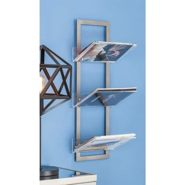 Litton Lane 13 in. x 38 in. Brown Wood Farmhouse Wall Shelf