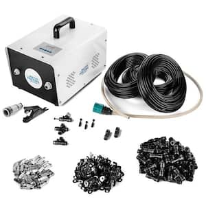 Fine Water-Cooling Misting System Kit for Small to Midsize Patio, Backyard and Outdoor Spaces with 150 PSI Quiet Pump