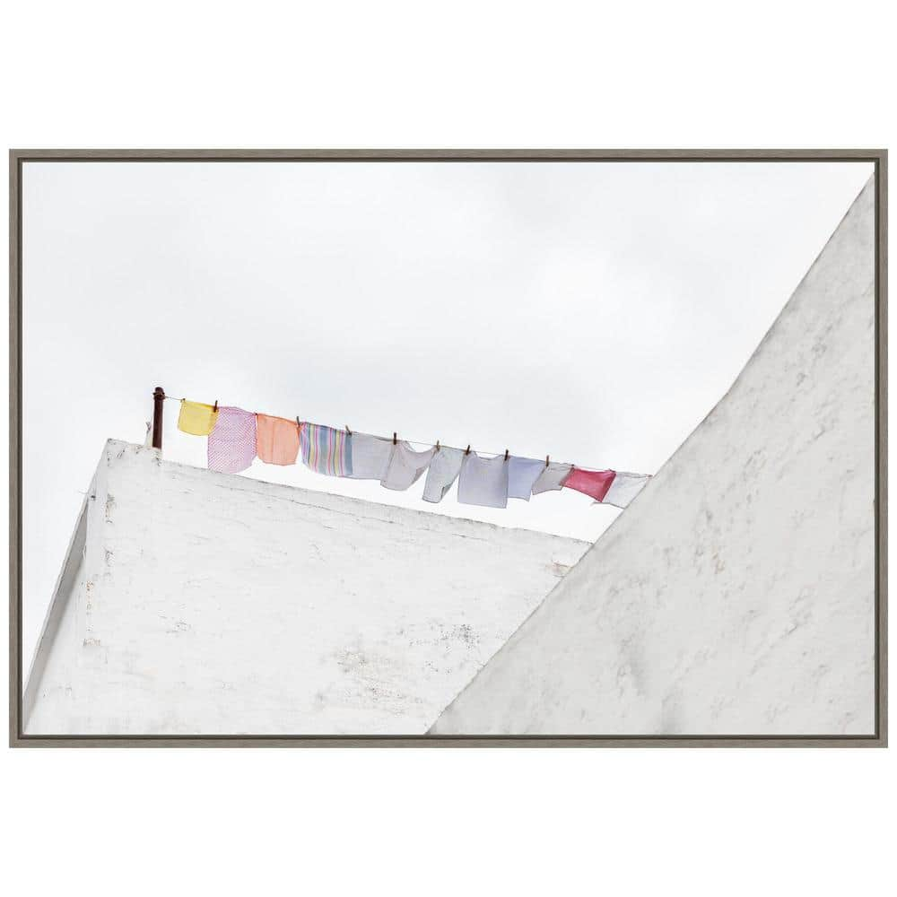 Amanti Art Clean Laundry" by Emilio Pino 1 Piece Floater Frame Color Architecture Photography Wall Art 23 in. x 33 in.