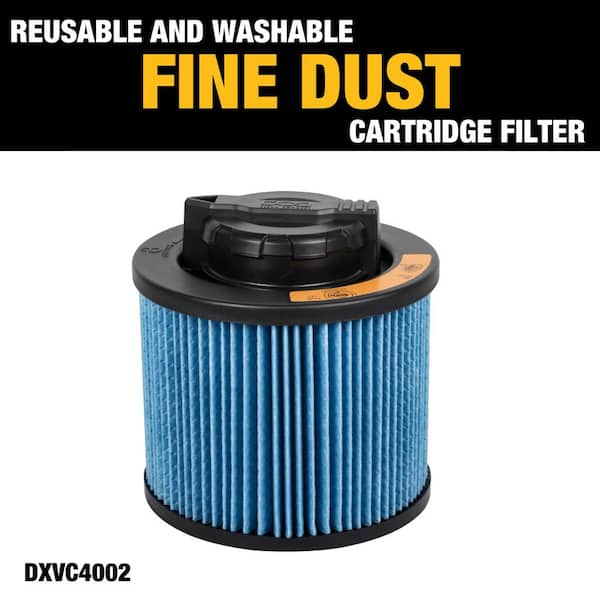 DEWALT 4 Gal. Fine dust Cartridge Filter for Wet/Dry Vacuum