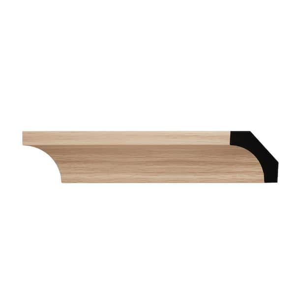 Ekena Millwork WM86 1.19 in. D x 1.19 in. W x 6 in. L Wood (Red Oak) Crown Moulding Sample