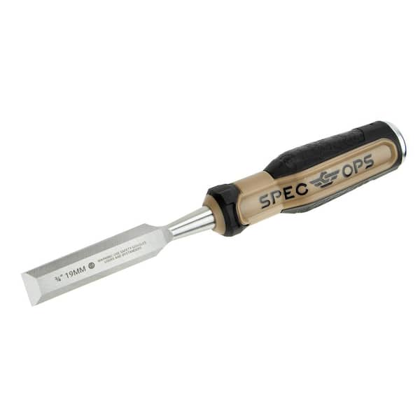 SPEC OPS Wood Chisel, 3/4 in. Blade, High-Carbon Steel Blade, Shock-Absorbing Grip