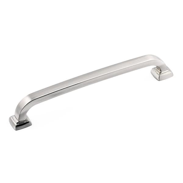 Richelieu Hardware Vaughan Collection 6-5/16 in. (160 mm) Classic Brushed Nickel Curved Cabinet Bar Pull