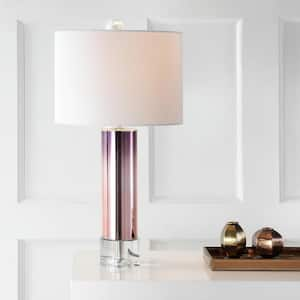 Edward 27 in. Rose Gold Glass /Crystal LED Table Lamp