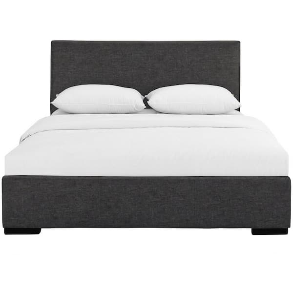 Camden Isle Hindes Gray Upholstered King Platform Bed 86343 - The Home ...