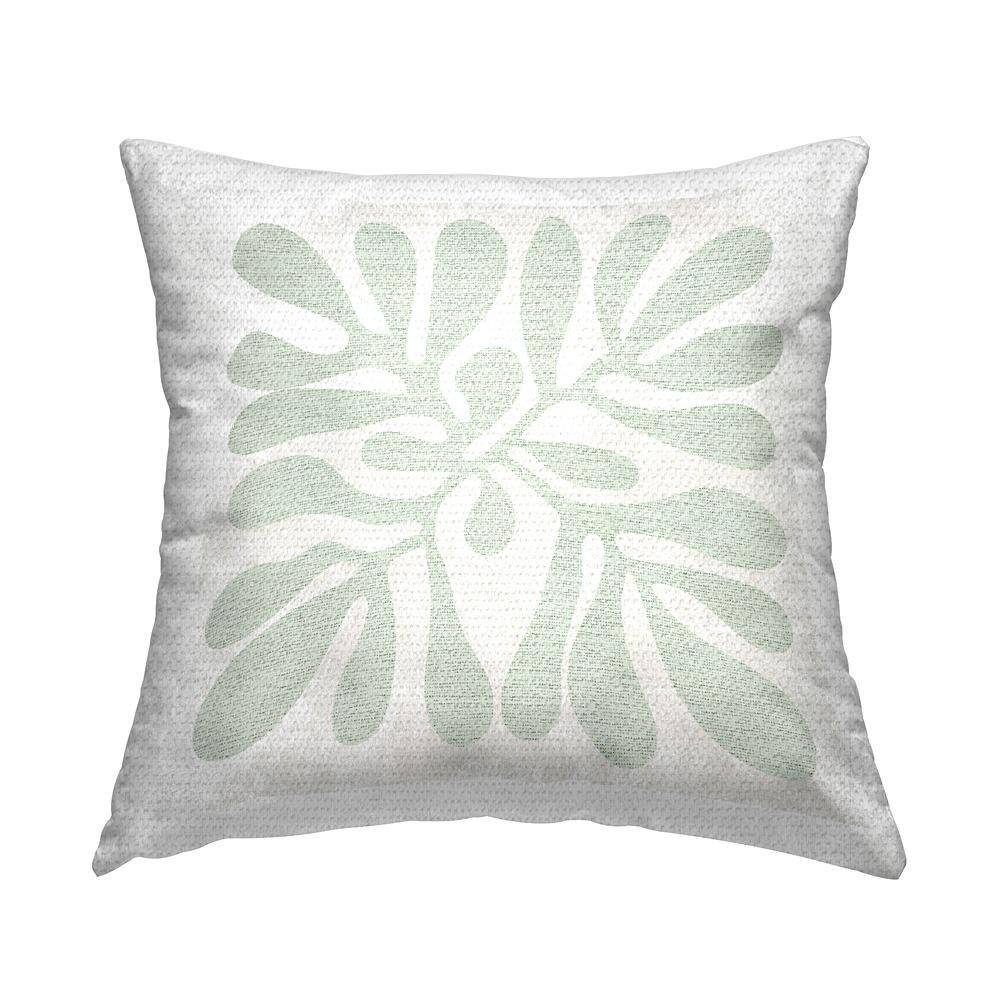 Modern Plant Leaf Green Square Outdoor Throw Pillow price history on PriceWatchPro